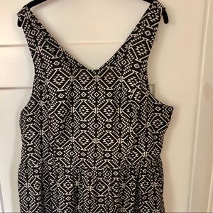 Forever 21 Tan/Black Aztec Print Dress - 2X